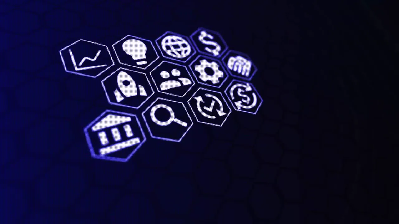 Digital resource planning and operations illustration